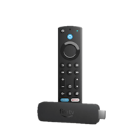 the fire tv remote is sitting on top of a black background